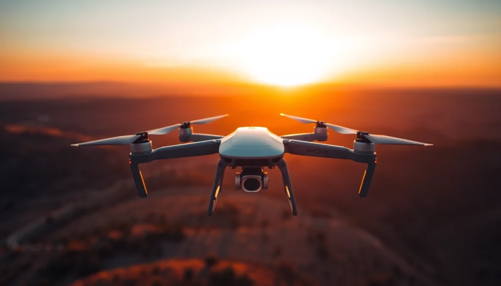 Learn about drone photography license requirements while admiring a drone soaring above a scenic landscape.