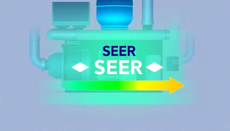 Learn the hvac seer meaning through a visual representation of an efficient system showcasing its SEER rating.