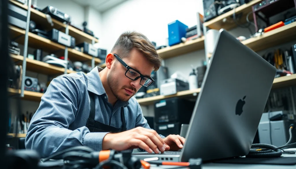 Riparazione computer settimo torinese da un esperto tecnico in un laboratorio moderno e organizzato.