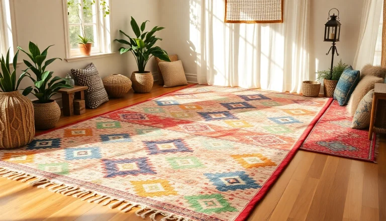 Admire Boujaad vintage rugs showcasing intricate designs in a beautifully styled living space.