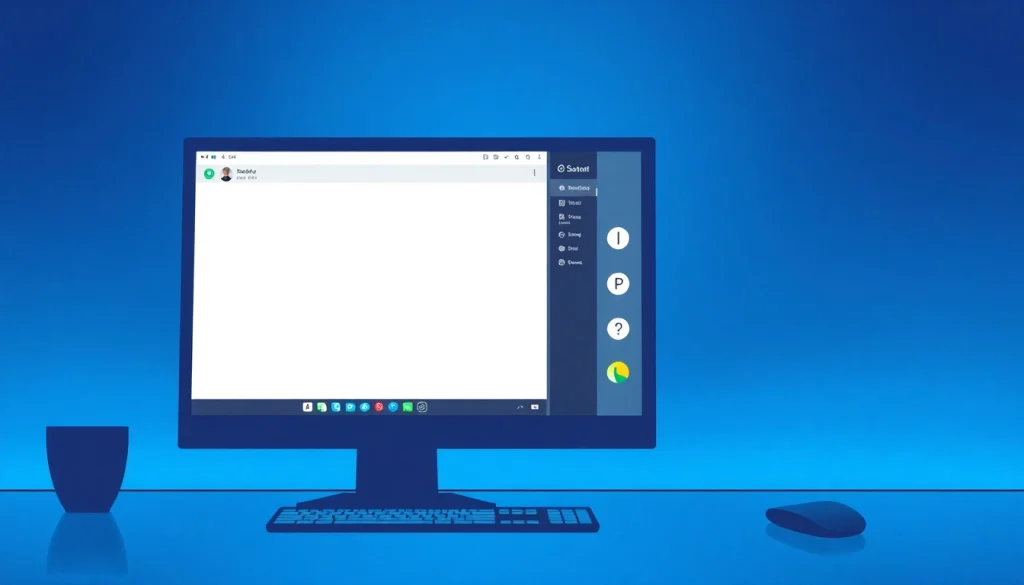 Download line下載電腦版 app on a sleek computer interface, showcasing its modern design features.
