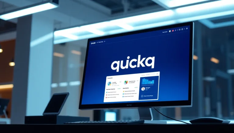 Showcasing the quickq电脑版下载 user interface on a computer screen, emphasizing its streamlined design and functionality.