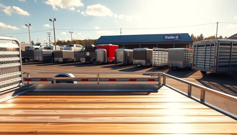 Find quality trailers near me, including utility and livestock options in an inviting dealership setting.