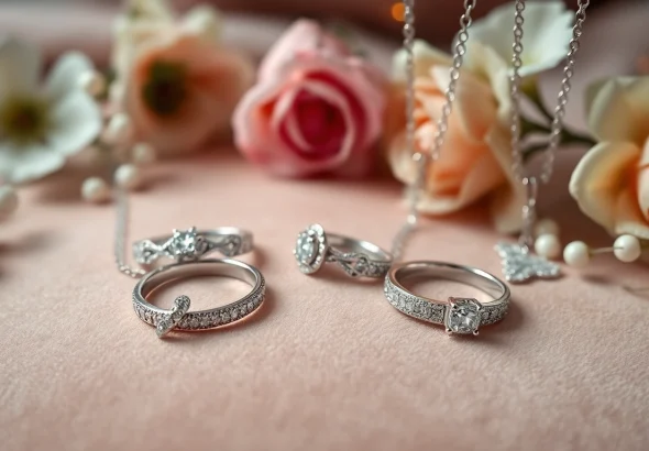 Showcasing intricate silver jewelry with elegant details and a luxurious aesthetic.
