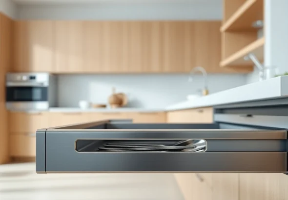 Explore the features of a versatile Metal Drawer System in a modern kitchen.