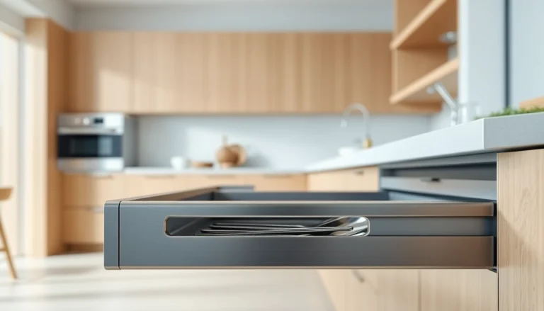 Explore the features of a versatile Metal Drawer System in a modern kitchen.