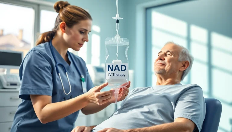 Highlighting nad iv therapy side effects during patient care in a professional clinic environment