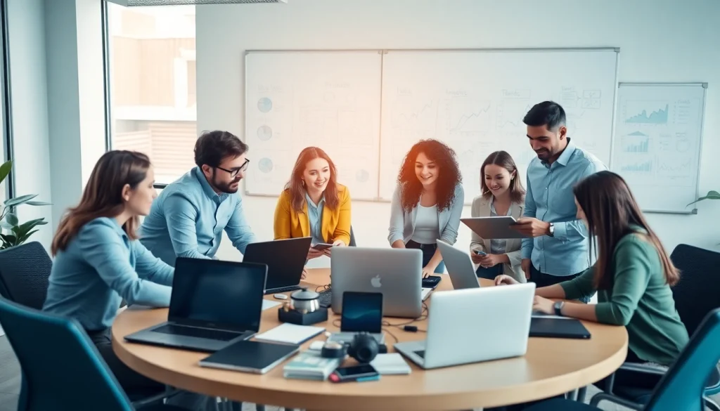 Fredericksburg IT Companies collaborating in a vibrant office setting.