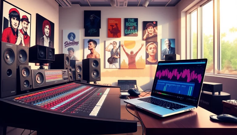 Enhance your music creation with Free Presets & Samples in a vibrant studio setting.