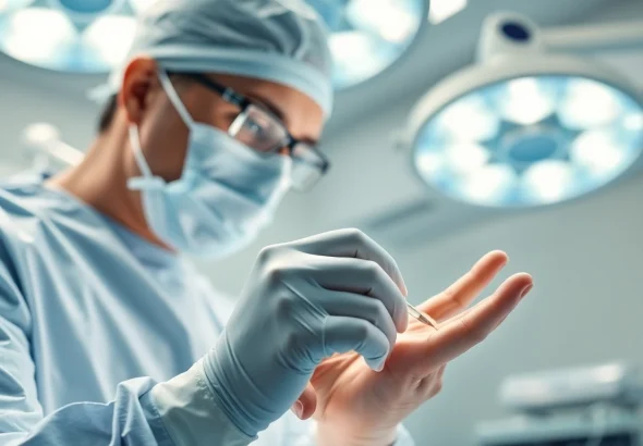 Handchirurgie Braunschweig: Präzise Handchirurgie in einem modernen OP-Saal.