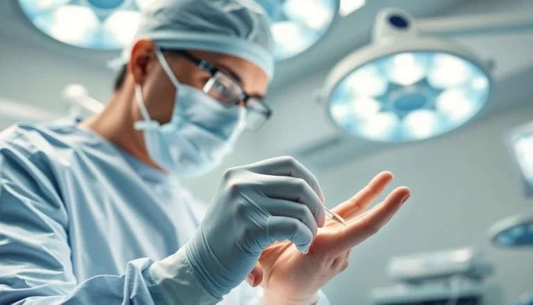 Handchirurgie Braunschweig: Präzise Handchirurgie in einem modernen OP-Saal.