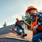 Inspecting roofing in Vancouver Wa to ensure quality and safety standards.