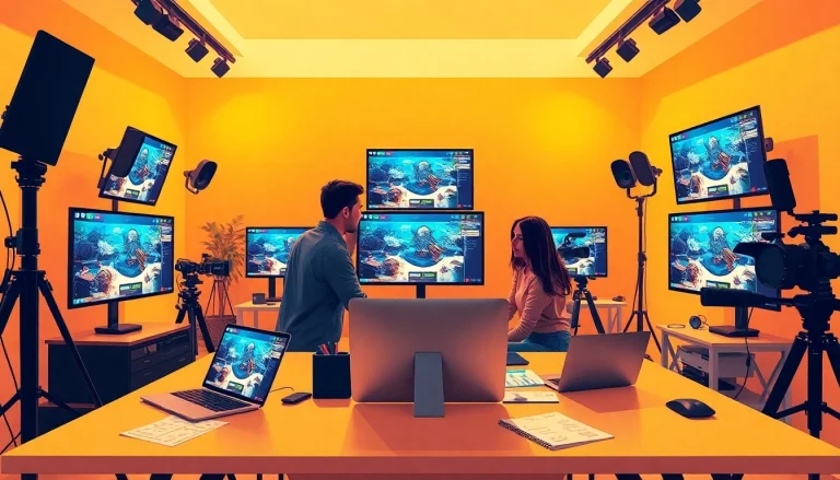 Creating engaging KlingAI Prompts with a professional video production team in a bright studio environment.