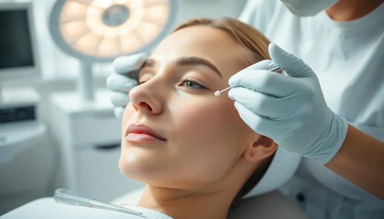 Showing lifting threads pdo being inserted in a beauty treatment procedure.