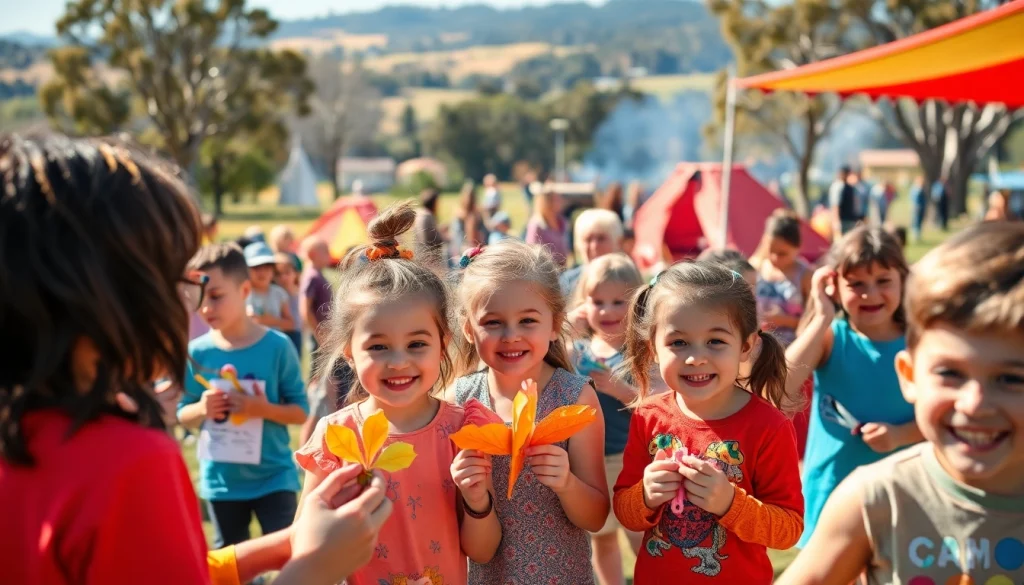 Engaging families at a wildfire event in Perth with joyful activities and vibrant community spirit.