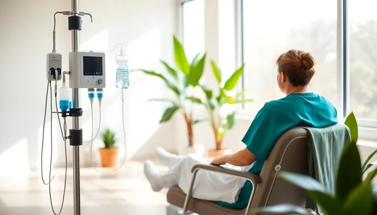 Experience IV hydration near me in a serene medical setting with professional care.